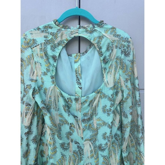 H&M CONSCIOUS EXCLUSIVE LYOCELL BLEND GREEN DRESS SIZE US 6 BLOGGERS FAVORITE - Picture 14 of 16